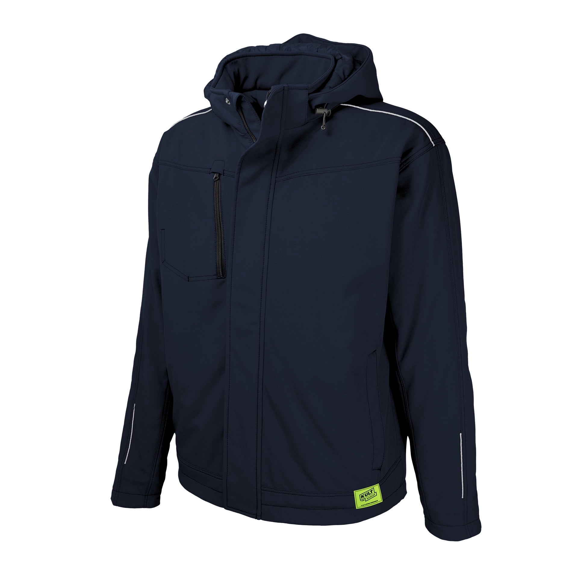 TMG Kult Worker Softshell winter jacket navy - KW-230080_Winterjacke_navy_halbvorne_1920x1920